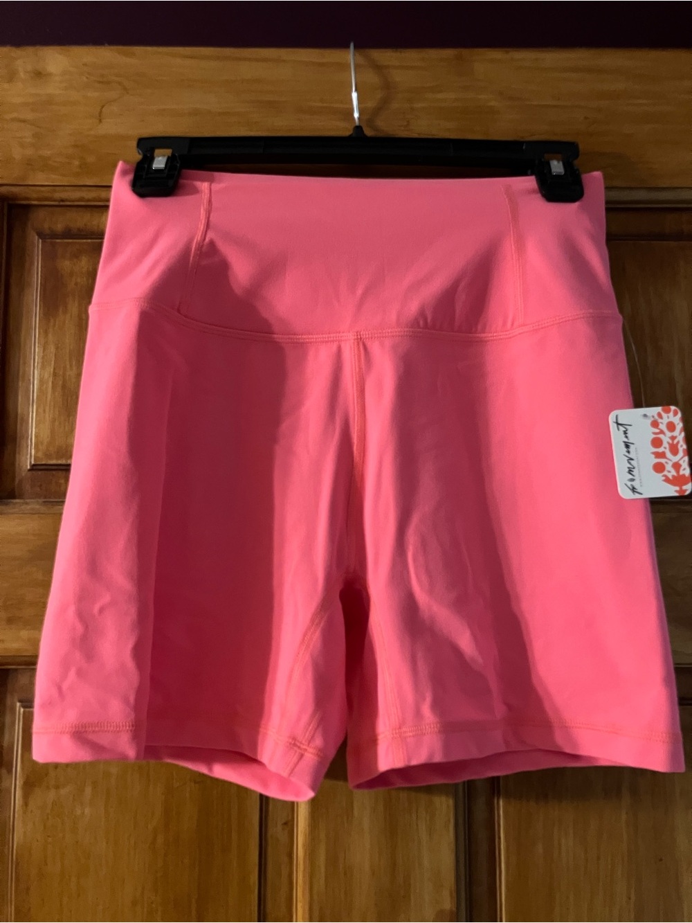 FP Movement Never Better Neon Coral 5" Biker Shorts High Waisted - Picture 3 of 6